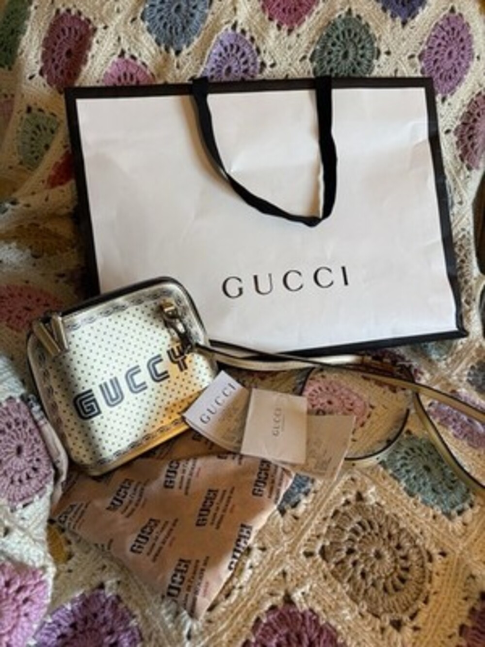 Authentic Gucci X sega  gold crossbody!